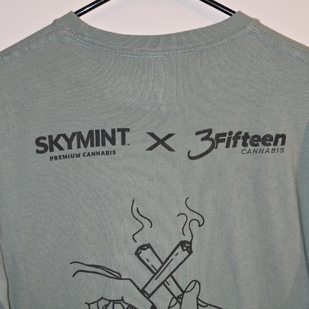 Men's Olive Graphic Tee - Better Together Skymint Cannabis LOT I - Picture 7 of 7